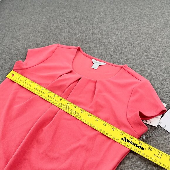 NEW! Liz Claiborne Rapture‎ Rose Blouse Small $32 Round Neck Short Sleeve - Picture 7 of 10